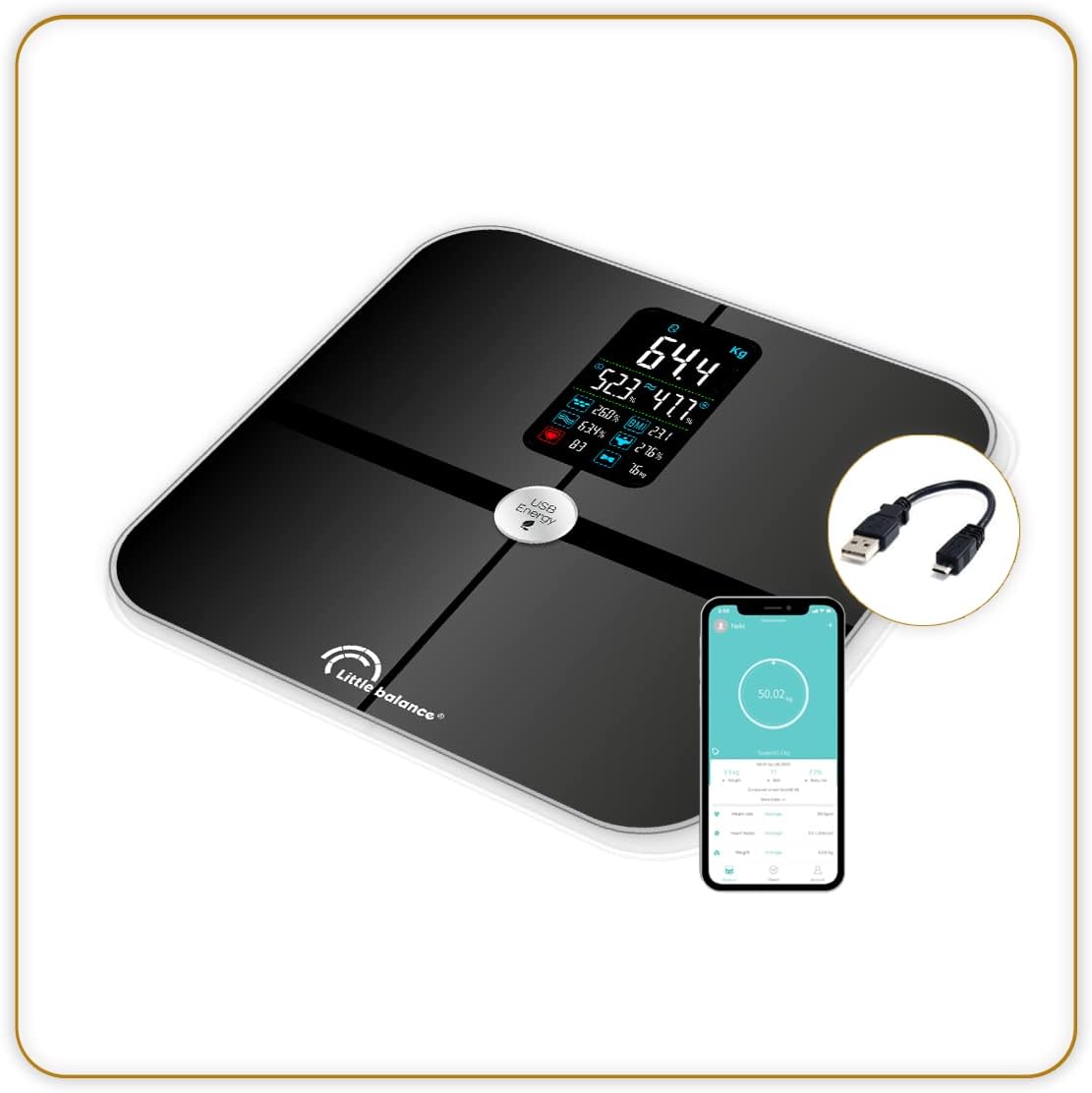 8415 | Badevægt med app FITDAYS