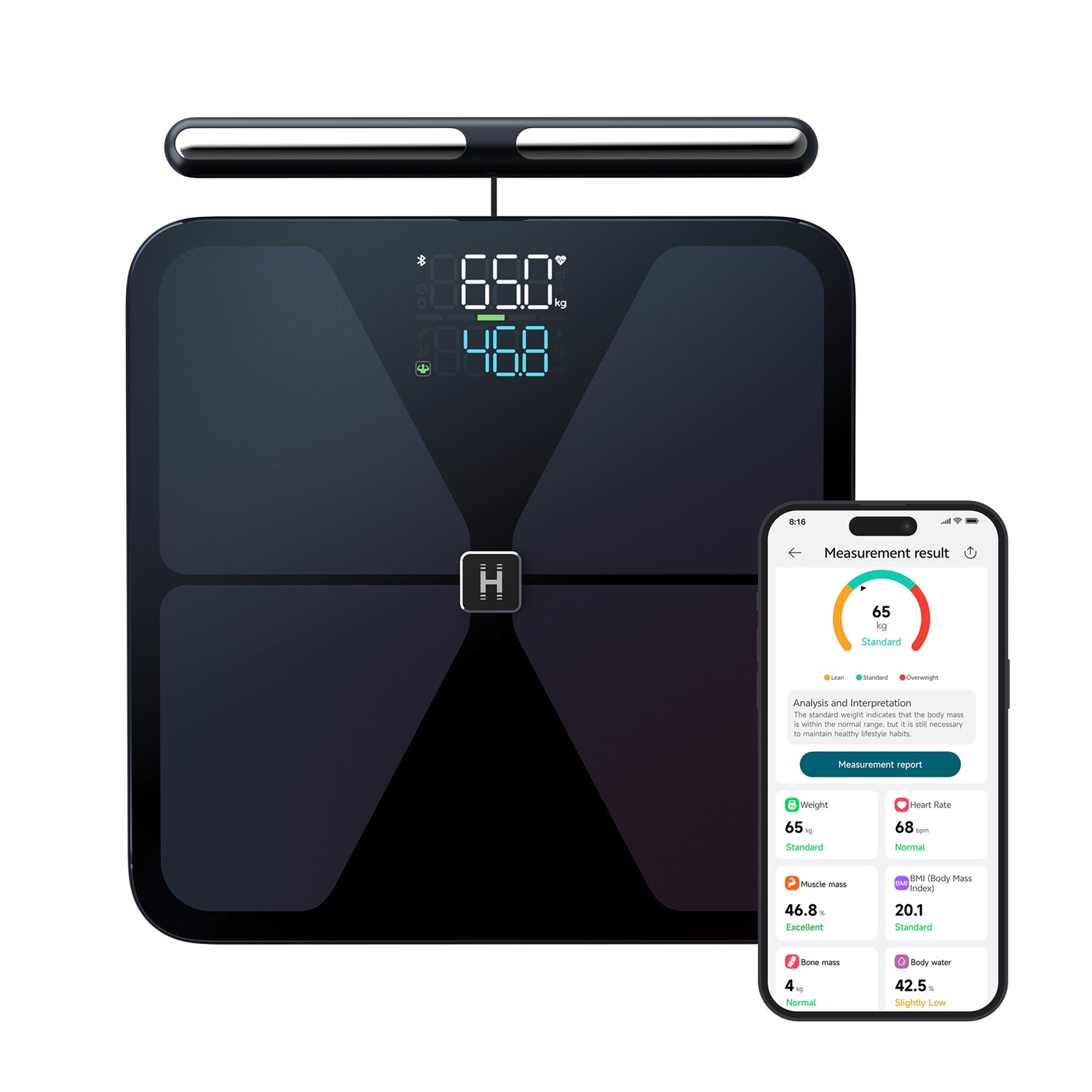 SCL-BC800-BK3R | BalancePro 8 sensor badevægt